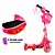 Patinete Infantil Patrulha Canina Rosa 3 Rodas Luz E Som - Imagem 5