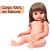 Boneca Bebê Reborn Menina Silicone Olhos Castanhos 42cm - Imagem 6
