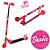 Patinete de Metal Barbie Infantil para Meninas Rosa 2 Rodas - Imagem 1