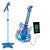 Guitarra com Microfone Rock Show Azul com Luzes e Entrada P2 - Imagem 1