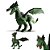 Brinquedo Dragon Island Dragão com Asas Verdes Silmar - Imagem 6