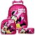 Kit Mochila Escolar Infantil Disney Minnie Mouse De Rodinha - Imagem 1