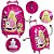 Kit Mochila Escolar Infantil Barbie Sereia Com Rodinhas - Imagem 2