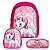 Mochila Infantil Costa Gatinha Marie Lancheira Estojo Rosa - Imagem 1