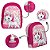 Mochila Infantil Costa Gatinha Marie Lancheira Estojo Rosa - Imagem 3