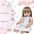 Boneca Reborn Realista Menina Loira 46cm Enxoval Completo - Imagem 4