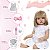 Bebe Reborn Realista Menina Loira Completa Kit Acessórios - Imagem 4
