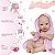 Boneca Reborn Bebê Menina Careca Enxoval Completo + Banheira - Imagem 4