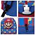 Mochila Infantil Masculina Super Mario Juvenil Costas Azul - Imagem 6