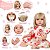 Boneca Reborn Bebê Loira Vestido Florido Kit 12 Acessórios - Imagem 3