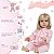 Bebê Reborn Realista Menina Loira Pijama Enxoval 20 Itens - Imagem 4