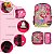 Kit Mochila Infantil Feminina Costas Barbie Tam G Cor Rosa - Imagem 3