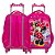 Kit Mochila Infantil Minnie Rodinhas 3D Com Lancheira Rosa - Imagem 6