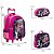 Kit Mochila Escolar Rodinhas Frozen 3D Com Lancheira Rosa - Imagem 4