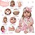 Boneca Reborn Bebê Loira Vestido Florido Kit 13 Acessórios - Imagem 2