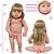 Boneca Reborn Bebê Loira Vestido Florido Kit 13 Acessórios - Imagem 5