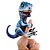 Dinossauro Raptor Frostbite Agarradinhos  Fingerlings Untamed Azul Escuro - Imagem 1