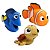 Kit Brinquedo de Esguicho Infantil Para Banho Procurando Nemo Com Nemo Dory e Squirt Tartaruga Para Bebê - Imagem 1