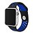 Pulseira Silicone Esportiva Para Apple Watch 38mm Preto/Azul - Imagem 1