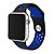 Pulseira Silicone Esportiva Para Apple Watch 42mm Preto/Azul - Imagem 1