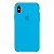 Capa para iPhone X em Silicone Apple Azul Bebe - Imagem 1