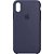 Capa para iPhone X em Silicone Apple Azul Escuro - Imagem 1