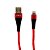 Cabo De Dados Reforçado USB De Iphone Tipo Lightning Vermelho CBO-8320 - Inova - Imagem 2