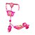 Patinete Infantil Belinda 3 Rodas Com Cesta Led E Som Rosa. - Imagem 1