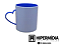 Caneca Polimero Alça Coração e Interior Azul - Imagem 1
