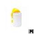 Garrafa de Polímero Branco com Tampa e Botão Abertura  na cor Amarelo - Imagem 2