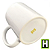 Caneca Porcelana Branca Mecolour 325ml CLASSE AAA - Imagem 3