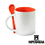 Caneca Reta C/ Colher Interior Laranja - Imagem 1