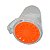 Caneca Chopp Vidro Cristal/Laranja - 460ml - Imagem 2