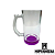 Caneca Chopp Vidro Cristal/Lilás - 460ml - Imagem 1