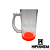 Caneca Chopp Vidro Cristal/Vermelha - 460ml - Imagem 1