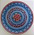 Prato de cerâmica pintado a mão com desenho de mandala - Imagem 1