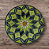Prato de cerâmica pintado a mão com desenho de mandala - Imagem 1