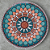 Prato de cerâmica pintado a mão com desenho de mandala - Imagem 2
