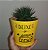 Vaso de cerâmica pintado a mão com os dizeres: "Deixe o amor crescer" - Imagem 1