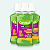Kit 3 Carmed Enxaguante Bucal Fluor Cimed Fini Minhocas 250ml - Imagem 1