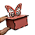Kit 15 Caixinhas Borboleta 5x5x3cm - Rosa Antigo - Imagem 1