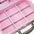 Maleta para Jóias em Couro Croco Rosa com Rosa - Imagem 5