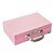 Maleta para Jóias em Couro Croco Rosa com Rosa - Imagem 9