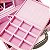Maleta para Jóias em Couro Croco Rosa com Rosa - Imagem 6