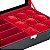 Estojo para 9 Relógios e 4 Óculos Couro Croco | Preto Vermelho - Imagem 3
