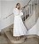 Vestido Noiva no Civil Paloma Midi em Musseline de Seda e Detalhes em Guipir - Imagem 7