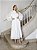 Vestido Noiva no Civil Paloma Midi em Musseline de Seda e Detalhes em Guipir - Imagem 1