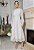 Vestido Bárbara Midi Off White em Renda Manga Longa - Imagem 6