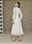 Vestido Bárbara Midi Off White em Renda Manga Longa - Imagem 5
