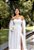 Vestido Priscila Longo com Manga Capa e Busto Plissado - Imagem 2